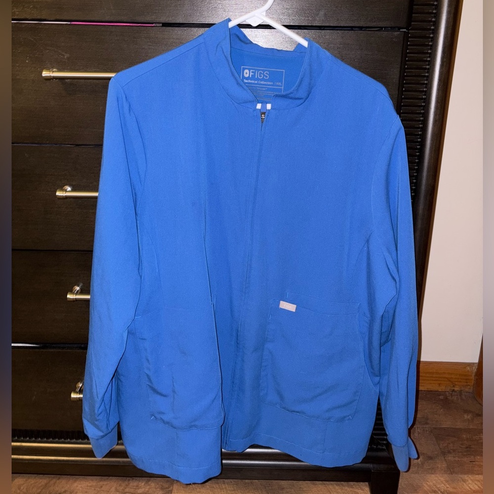FIGS Sebina Royal Blue Scrub Jacket